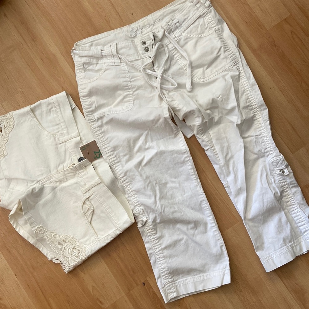 NWT Benetton jeans 25 waist (xs) women shorts and Vintage Havana cotton xs pants